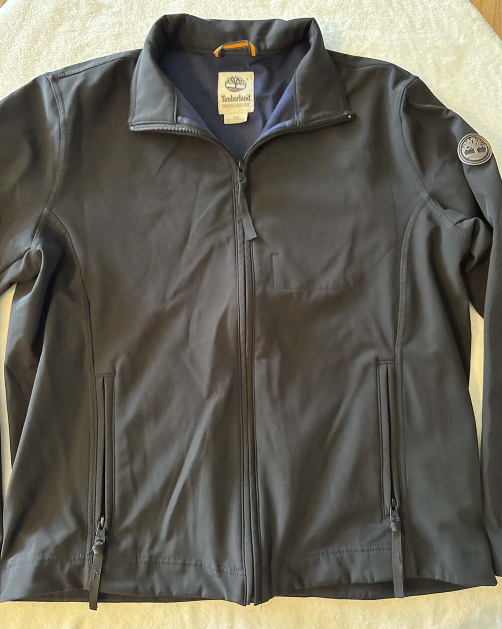 Timberland Windproof Waterproof Men's Black Jacket Fleece Lined Pockets US L